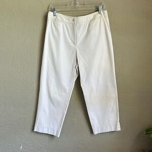 Eileen Fisher size, small cropped gaucho‎ cream pants